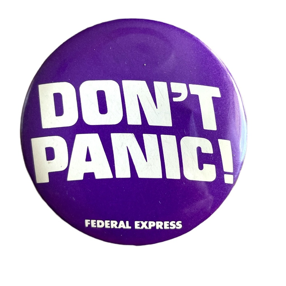 Vintage Federal Express Button Pin